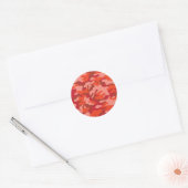Red Camouflage Ronde Sticker (Envelop)