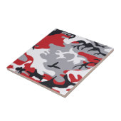 Red Camouflage Tegel Tegeltje (Zijkant)