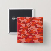Red Camouflage Vierkante Button 5,1 Cm (Voorkant /achterkant)