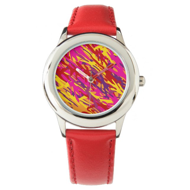 Red Camouflage Watch Horloge (Voorkant)