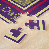 Red  Camper Truck Happy Vaderdag Legpuzzel (Zijkant)