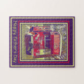 Red  Camper Truck Happy Vaderdag Legpuzzel (Horizontaal)