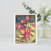 Red Campion Fairy Briefkaart (Staand voorkant)