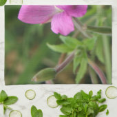 Red Campion Wildflower Kitchen Towel Theedoek (Gevouwen)