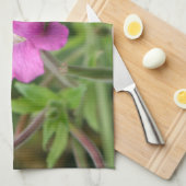 Red Campion Wildflower Kitchen Towel Theedoek (Quarter Fold)