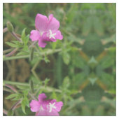 Red Campion Wuildflower Patterned Fabric Stof (Close Up)