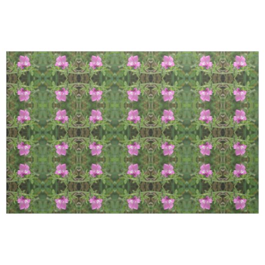 Red Campion Wuildflower Patterned Fabric Stof (Fat Quarter)