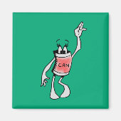 Red Can Creature Square Magnet (Voorkant)