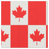 Red Canada Maple Leaf Flag Custom Fabric Stof (Close Up)