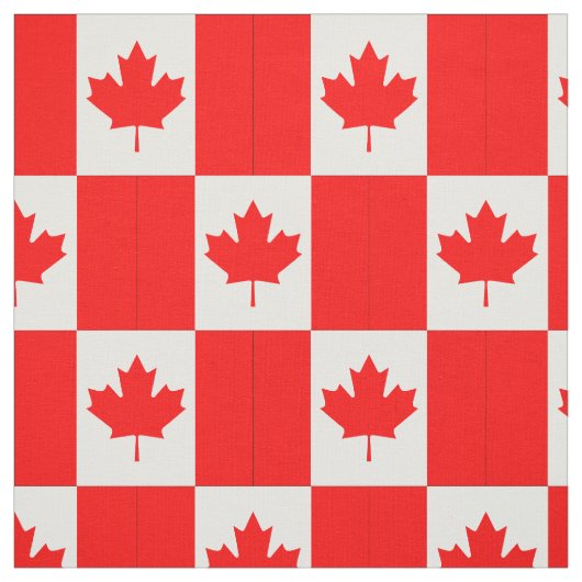 Red Canada Maple Leaf Flag Custom Fabric Stof (Swatch)