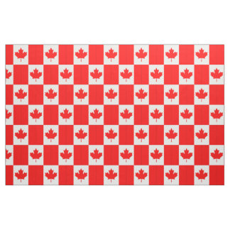 Red Canada Maple Leaf Flag Custom Fabric Stof