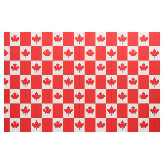 Red Canada Maple Leaf Flag Custom Fabric Stof (Fat Quarter)