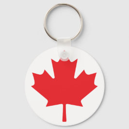 Red Canadian Maple Leaf op White Background Sleutelhanger