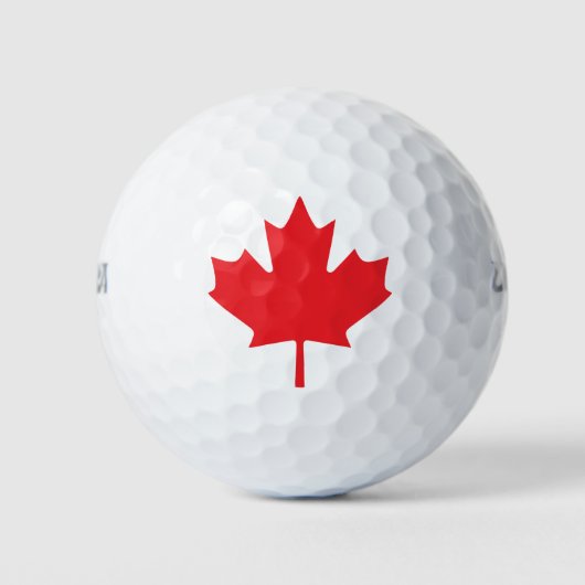 Red Canadian Maple Leaf van de vlag van Canada Golfballen (Voorkant)
