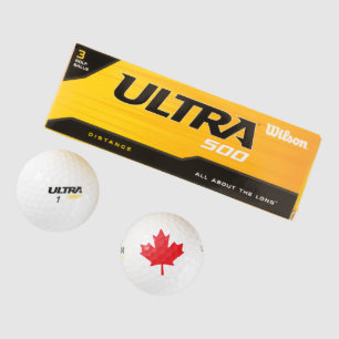 Red Canadian Maple Leaf van de vlag van Canada Golfballen