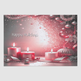 Red Candles Christmas Holiday Tissue Paper Tissuepapier
