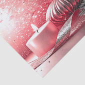 Red Candles Christmas Holiday Tissue Paper Tissuepapier (Detail)