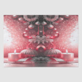 Red Candles Christmas Holiday Tissue Paper Tissuepapier (Voorkant)