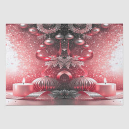 Red Candles Christmas Holiday Tissue Paper Tissuepapier