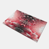 Red Candles Decorative Christmas Holiday Doormat Deurmat (Schuin)