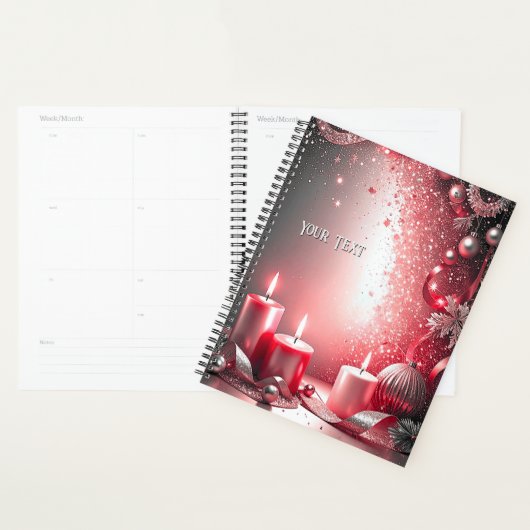 Red Candles Decorative Christmas Holiday Planner (Display)