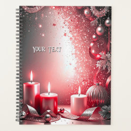 Red Candles Decorative Christmas Holiday Planner