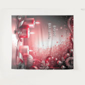 Red Candles Decorative Holiday Backdrop Wandkleed (Voorkant (horizontaal))