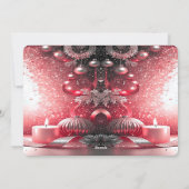 Red Candles Decorative Holiday Card Feestdagenkaart (Achterkant)