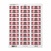 Red Candles Decorative Return Address Label (Full Sheet)