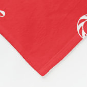 Red Candy Cane Fleece Christmas Blanket (Hoek)