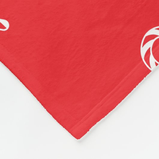 Red Candy Cane Fleece Christmas Blanket (Hoek)