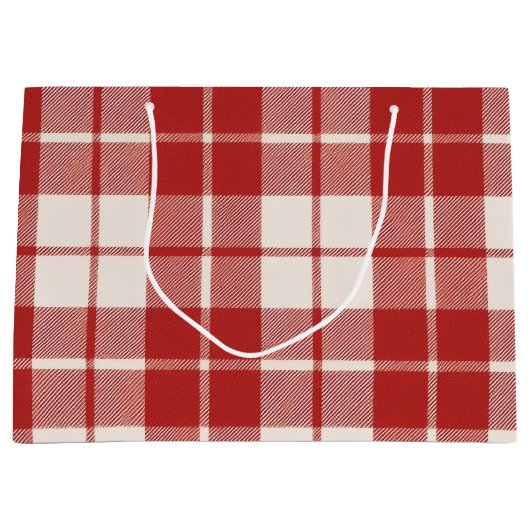 Red Candy Cane Groot Cadeauzakje (Voorkant)