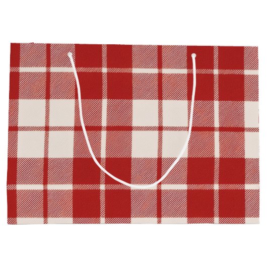 Red Candy Cane Groot Cadeauzakje (Achterkant)