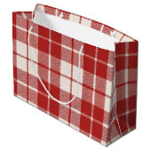 Red Candy Cane Groot Cadeauzakje (Achterkant Gekanteld)