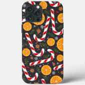 Red Candy Cane Kerstmis Sinaasappels iPhone Case M (Achterkant)