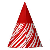 Red Candy Cane Party pet Feesthoedjes (Achterkant)