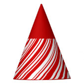 Red Candy Cane Party pet Feesthoedjes (Voorkant)