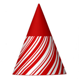 Red Candy Cane Party pet Feesthoedjes