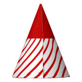 Red Candy Cane Party pet Feesthoedjes (Achterkant)