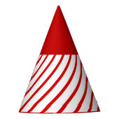 Red Candy Cane Party pet Feesthoedjes (Voorkant)