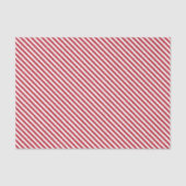 Red Candy Cane Stripe Tissue Paper Tissuepapier (Voorkant)