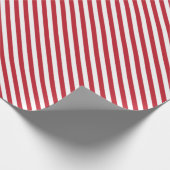 Red Candy Cane Stripe Wrapping Paper Cadeaupapier (Hoek)