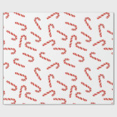 Red Candy Canes Waterverf Holiday Pattern Cadeaupapier (Vlak)