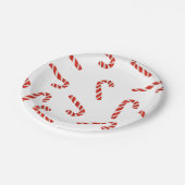 Red Candy Canes Waterverf Holiday Pattern Papieren Bordje (Gekanteld)