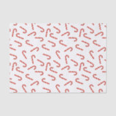 Red Candy Canes Waterverf Holiday Pattern Tissuepapier (Voorkant)
