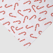 Red Candy Canes Waterverf Holiday Pattern Tissuepapier (Detail)