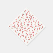 Red Candy Canes Waterverf vakantiepatroon Servetten (Hoek)