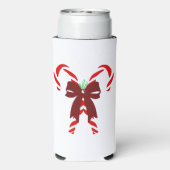 Red Candy Canes with Pine Needles & Bow Seltzer Blikjeskoeler (Seltzer Achterkant)