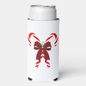 Red Candy Canes with Pine Needles & Bow Seltzer Blikjeskoeler (Seltzer Voorkant)