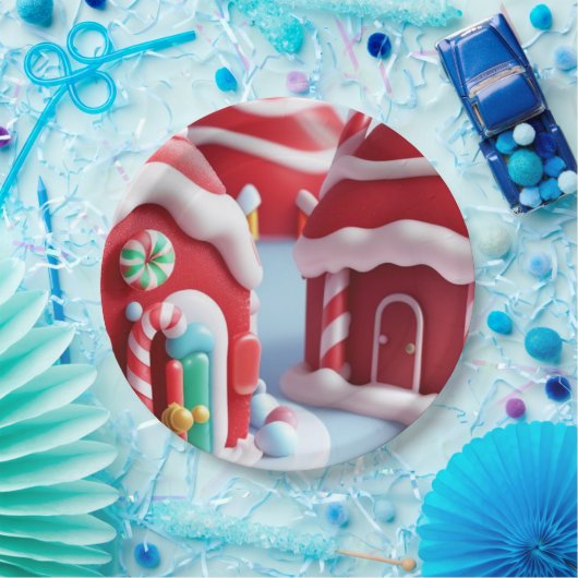 Red Candyland House - Papieren Bord (Feest)